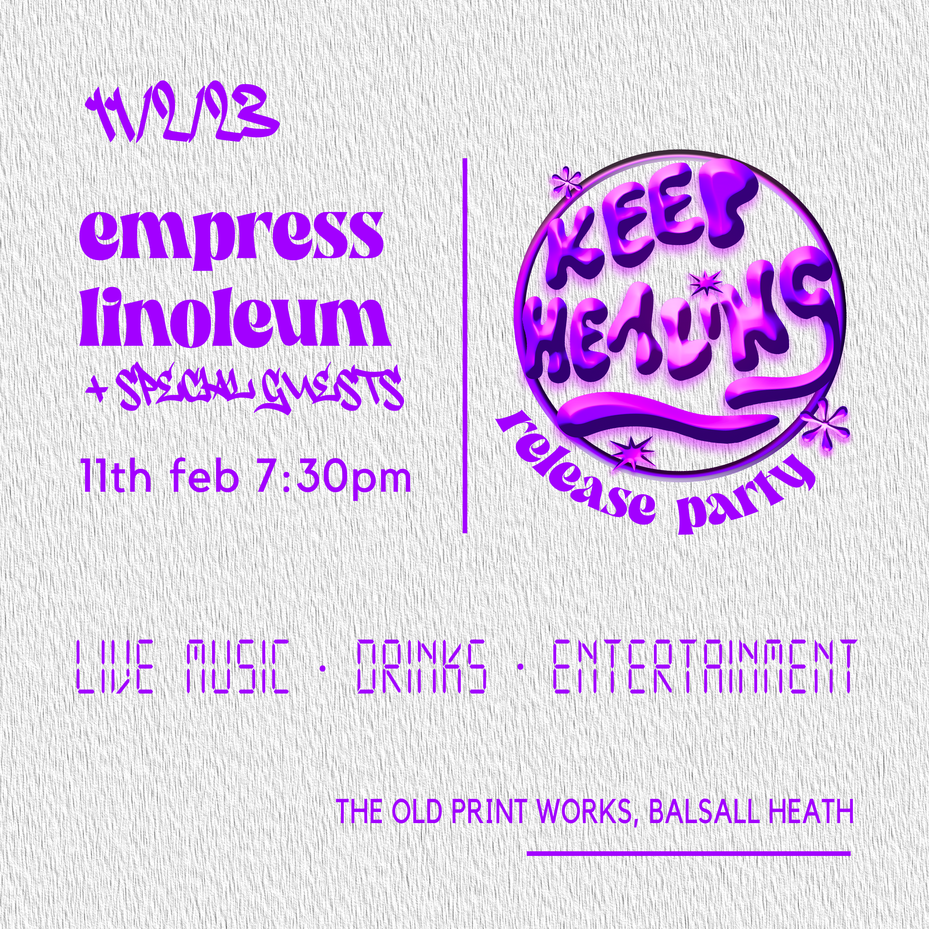 Keep Healing Release Party with Empress Linoleum and guests