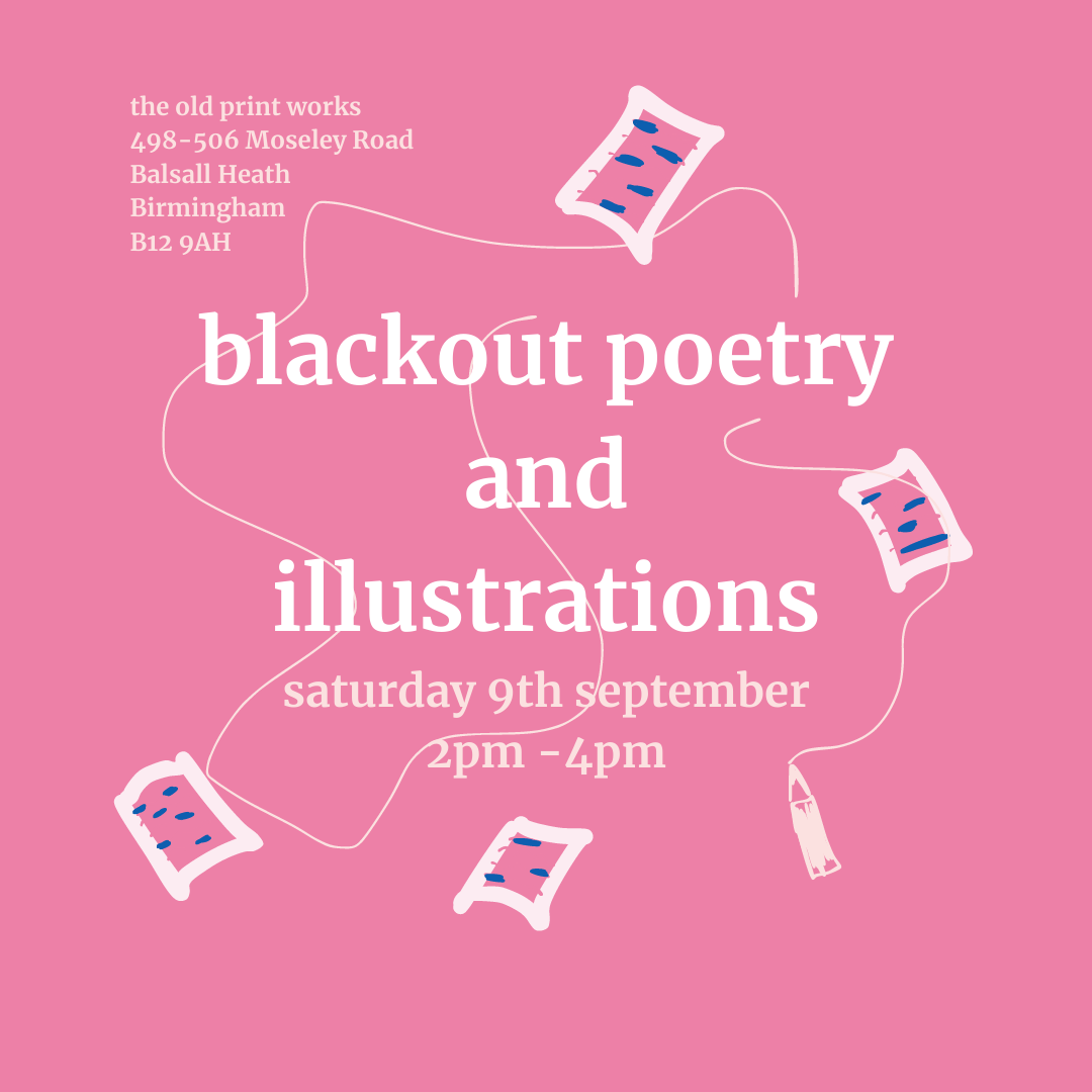 Blackout Poetry and illustrations with Nurture and Heal