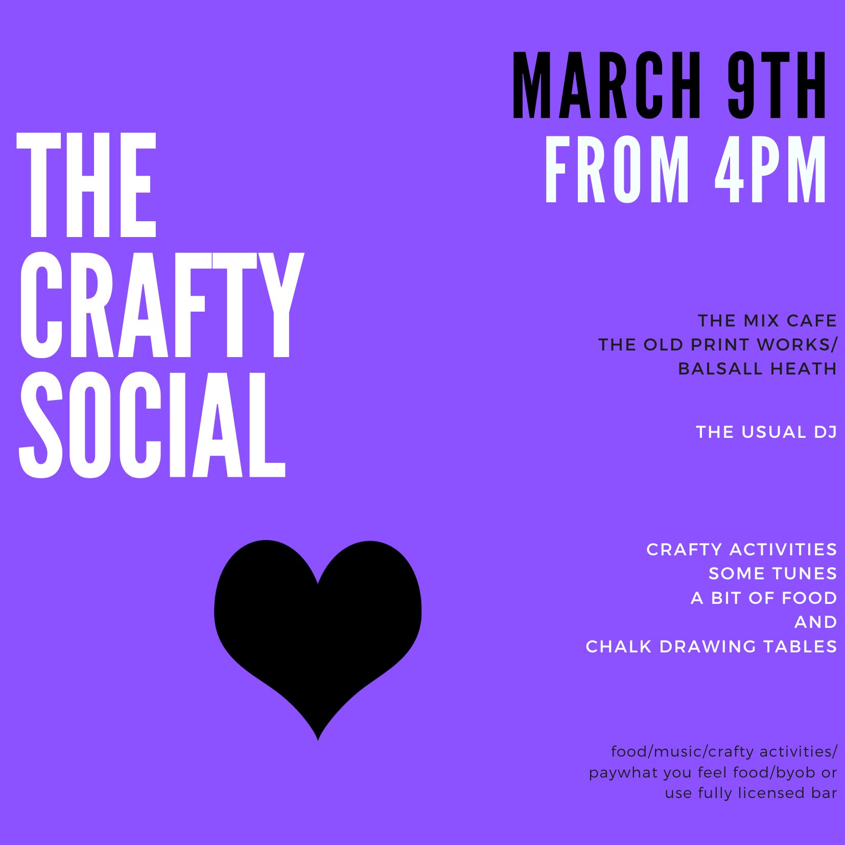 The Crafty Social – at The MIX cafe – from 4pm