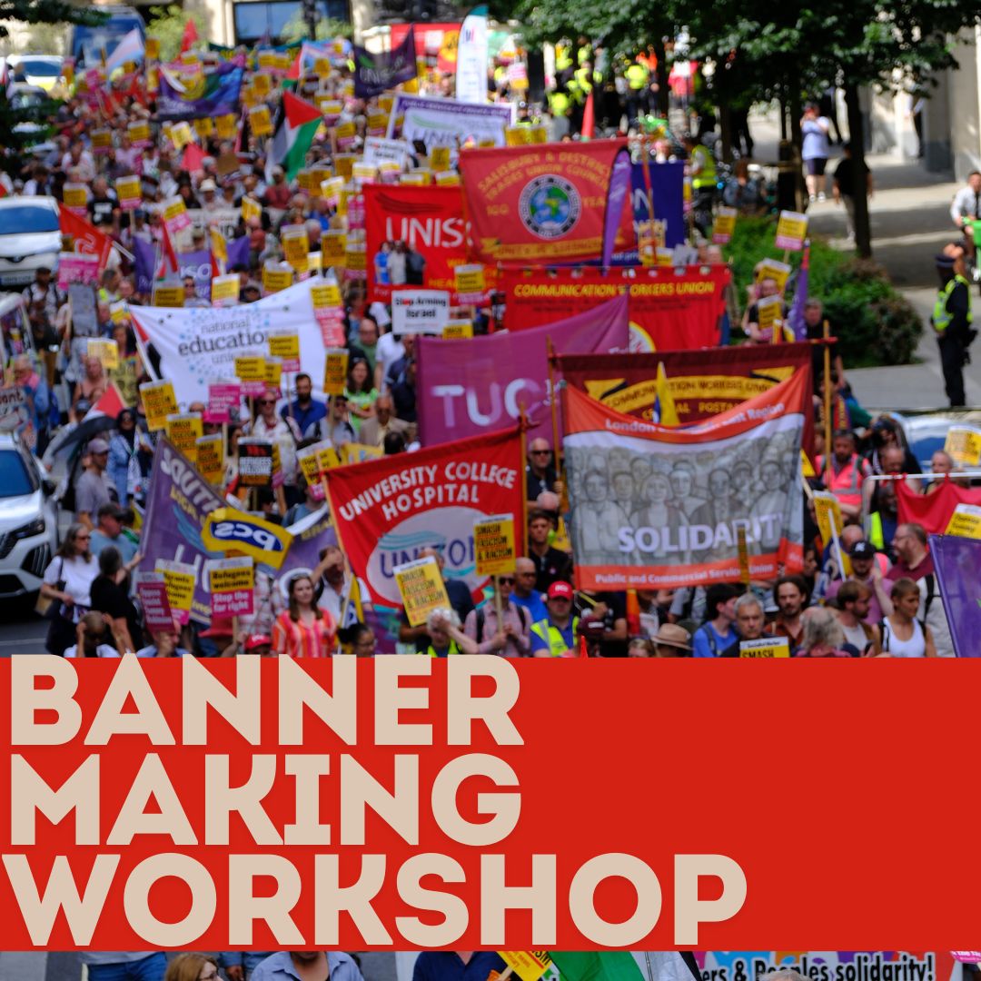 Banner making workshop 10am-12pm